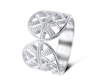 Ornamental Style Silver Ring NSR-2970